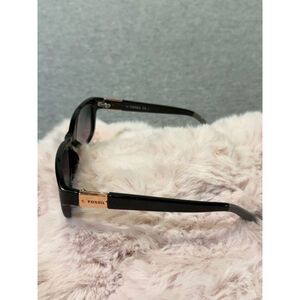 Women's Fossil Sunglasses Black Frame Rose Gold Accents